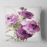 Bunch of Purple Flowers - Floral Throw Pillow