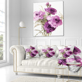 Bunch of Purple Flowers - Floral Throw Pillow