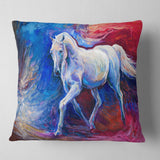 Blue Horse - Animal Throw Pillow