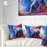 Blue Horse - Animal Throw Pillow