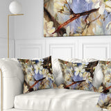 White Spring Flowers - Floral Throw Pillow