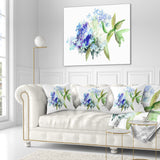 Hydrangea Blue Flowers - Floral Throw Pillow