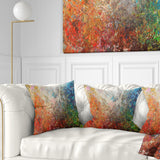 Board Stained Abstract Art - Abstract Throw Pillow