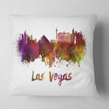 Las Vegas Skyline - Cityscape Throw Pillow