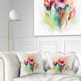 Floral Watercolor Illustration - Abstract Floral Throw Pillow