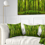 Green Forest - Landscape Photo Throw Pillow