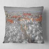 When the Cloud Descends - Abstract Throw Pillow