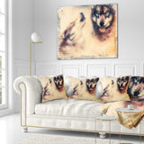 Howling Wolf - Animal Throw Pillow