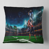 American Football Player - Sport Throw Pillow