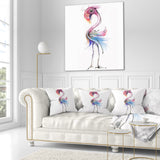 Flamingo Illustration - Animal Throw Pillow