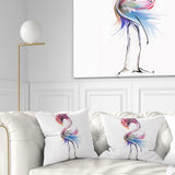 Flamingo Illustration - Animal Throw Pillow