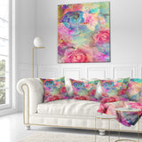 Vintage Romantic Floral Art - Floral Throw Pillow