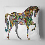 Cheerful Horse - Animal Throw Pillow
