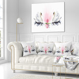 Floating Swans on White Background - Animal Throw Pillow