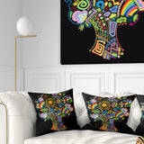 Colorful Abstract Tree - Abstract Throw Pillow