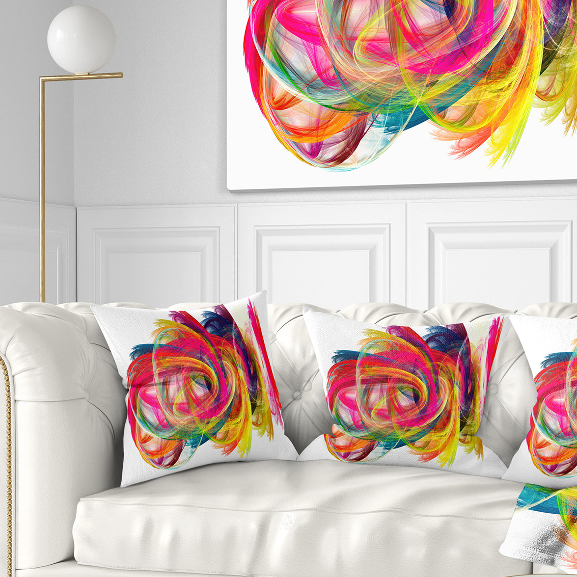 Colorful Thick Strokes - Abstract Throw Pillow