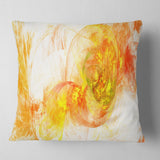 Colored Smoke Yellow - Abstract Throw Pillow