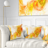 Colored Smoke Yellow - Abstract Throw Pillow