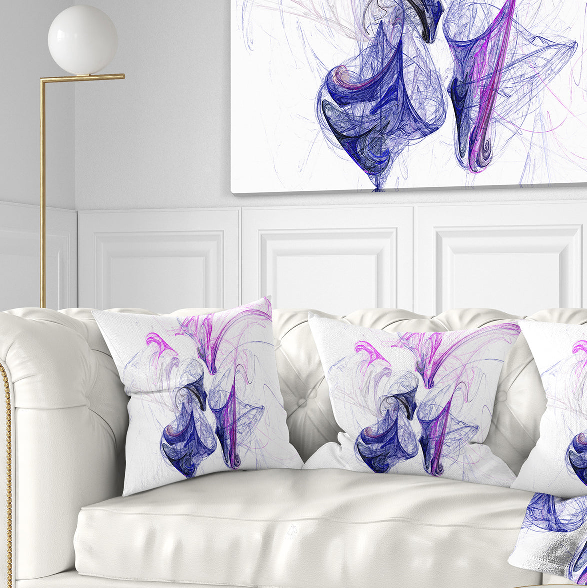 Colored Smoke Purple - Abstract Throw Pillow