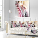 Pink Brown Abstract Lines - Abstract Throw Pillow