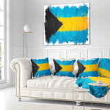 Bahamas Flag Illustration - Flag Painting Throw Pillow