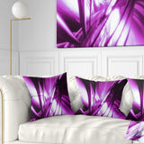3D Abstract Art Purple Fractal - Abstract Throw Pillow