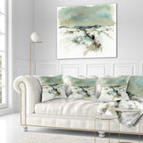 Snowy Landscape Watercolor - Landscape Painting Throw Pillow