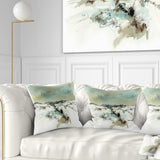 Snowy Landscape Watercolor - Landscape Painting Throw Pillow