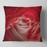 Red Shade in Antelope Canyon - Landscape Photography Throw Pillow