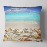 Caribbean Sea Starfish - Beach and Shore Throw Pillow