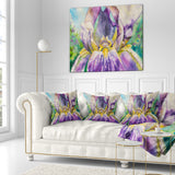 Iris Flower Close up - Floral Throw Pillow