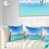 Blue Corals Island Sea - Seascape Throw Pillow