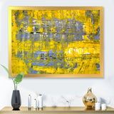 Yellow Meets Grey Abstract Art I