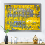 Yellow Meets Grey Abstract Art I