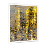 Yellow Meets Grey Abstract Art II