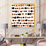 Black and Orange Polka Dots