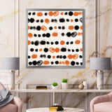 Black and Orange Polka Dots