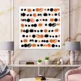 Black and Orange Polka Dots