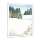 Pine Forest In Snowy Winter Landscape