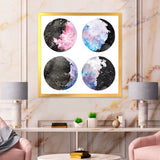 Moon Phases With Stars and Sky