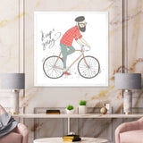 Hipster Man On A Bicycle