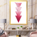 Red Triangles Abstract Geometric Art Composition