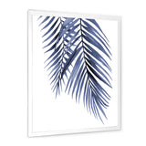 Blue Palm Leaves Abstract Tropical Branches