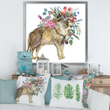 Wolf With Woodland Flowers