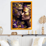 Loving Couple Kissing Floral Design I