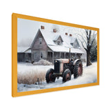 Tractor At The Barn In Winter I