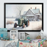 Tractor At The Barn In Winter II