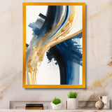 Blue And Gold Swirl Abstract I