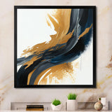 Blue And Gold Swirl Abstract II