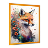 Cute Fox Floral Art I